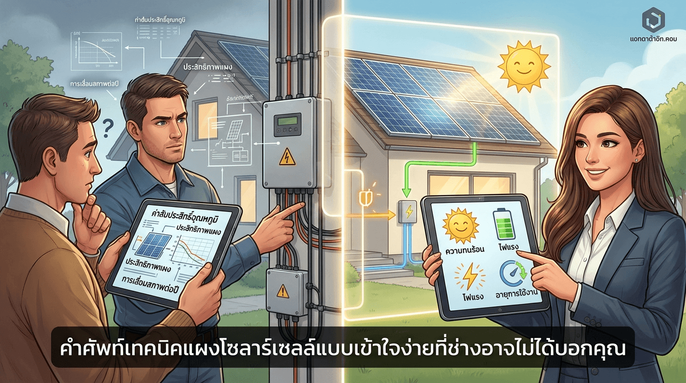 ศัพท์เทคนิคโซล่าเซลล์ฉบับเข้าใจง่ายที่ช่างอาจไม่ได้บอกคุณหมด