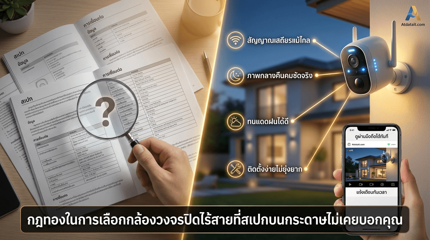 กฎเหล็กการเลือกกล้องวงจรปิดไร้สายที่สเปกบนกระดาษไม่เคยบอกคุณ