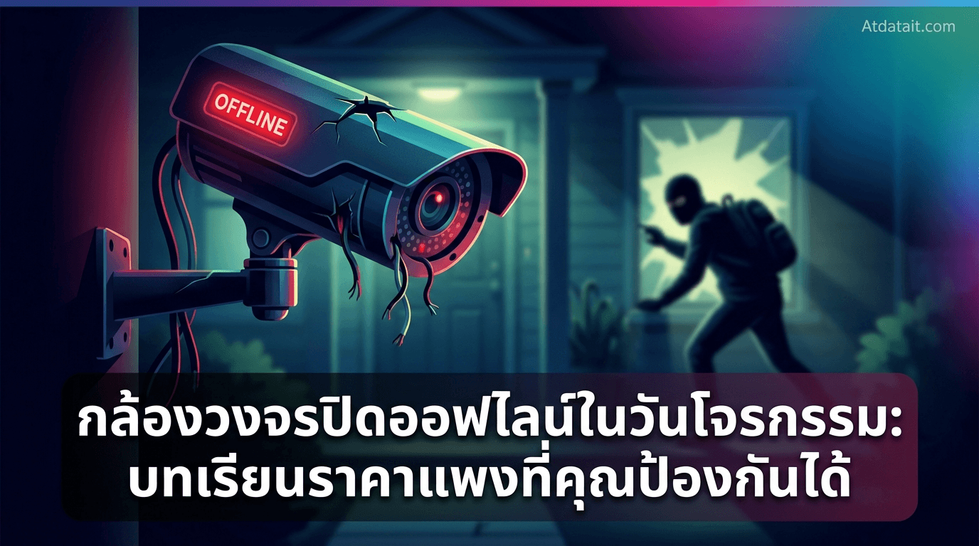 กล้องวงจรปิดออฟไลน์ในวันที่ขโมยขึ้นบ้าน บทเรียนราคาแพงที่คุณป้องกันได้