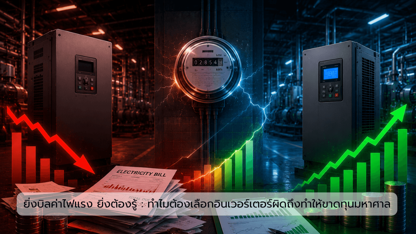 ยิ่งค่าไฟแพงยิ่งต้องรู้ ทำไมการเลือก Inverter ผิดอาจทำให้คุณขาดทุนยับ